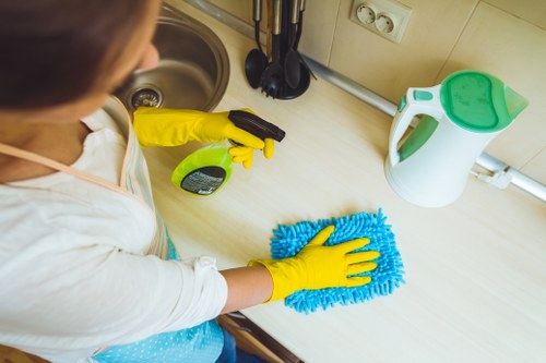 Professional cleaner completing a full one off clean in N8