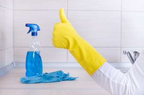 Specialist floor cleaning equipment used on hard flooring in N8